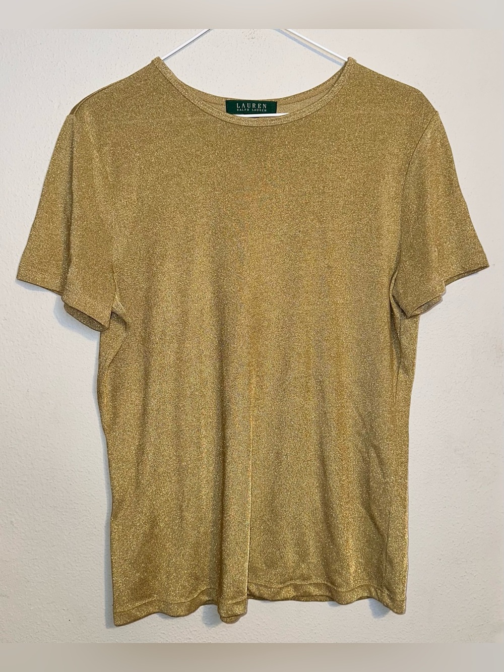 Ralph Lauren Lauren Metallic Gold Top
